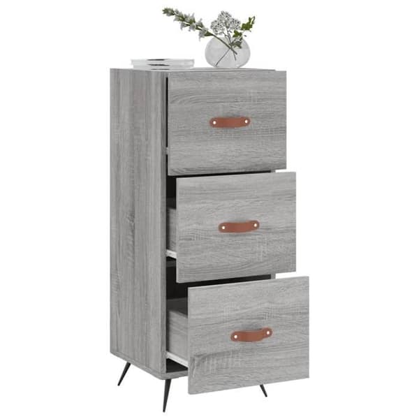 Maison Exclusive - Buffet Sonoma grå 34,5x34x90 cm Ingeniørtræ