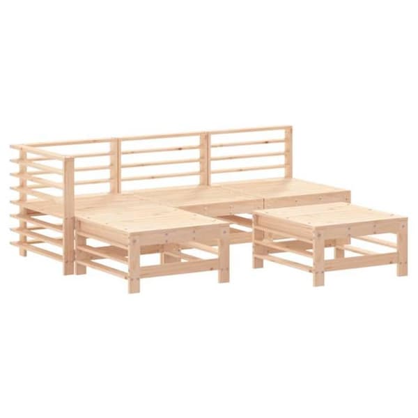 Havemøbler - Eksklusivt hus - 5 dele - Massivt fyrretræ - Modulerbart