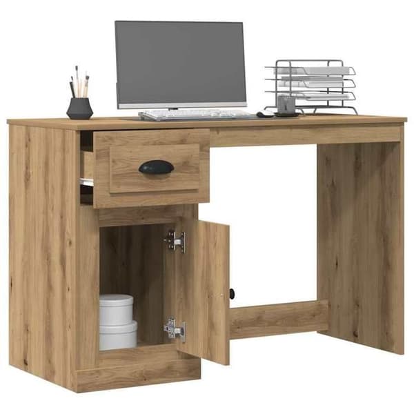 Maison Exclusive - Håndlavet egetræskontor 50 x 115 x 75 cm Ingeniørtræ