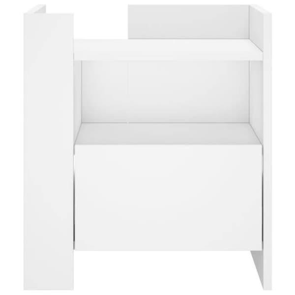 Maison Exclusive - Sängbord vit 45x50x50 cm ingenjörsträ