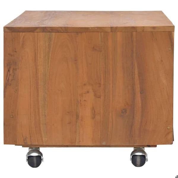 Maison Exclusive - TV-møbel med hjul 80x50x42 cm Solid teaktræ
