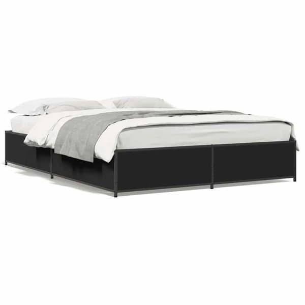 Maison Exclusive - Sengestel uden madras sort 135x190 cm