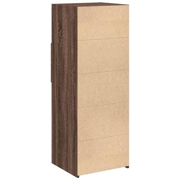 Maison Exclusive - Buffé hög ek brun 45x42,5x124 cm ingenjörsträ