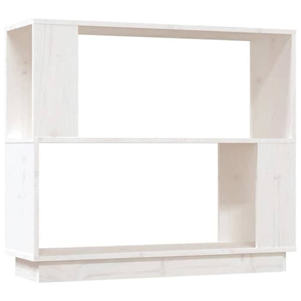 Maison Exclusive - Bibliotek/Rumseparator Hvid 80x25x70 cm Solid fyr