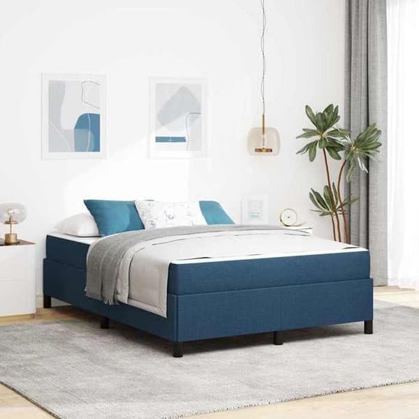Maison Exclusive - Sininen jousipatja 160 x 200 cm kangas Blå