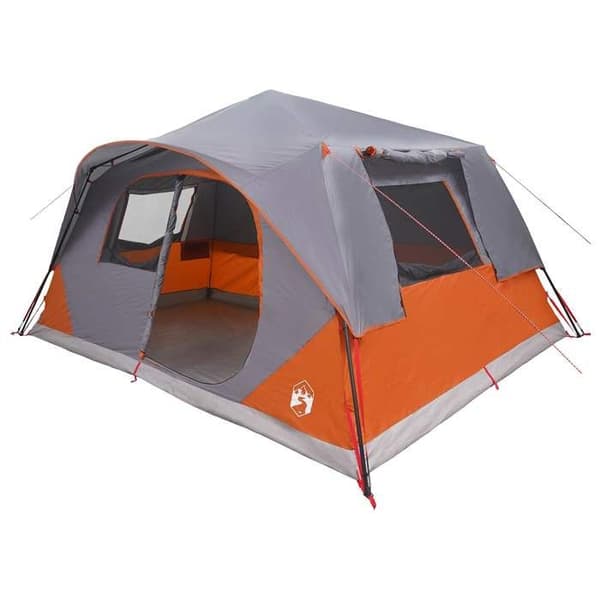 Maison Exclusive - Instantält för 10 personer Grå och orange Polyester och Stål