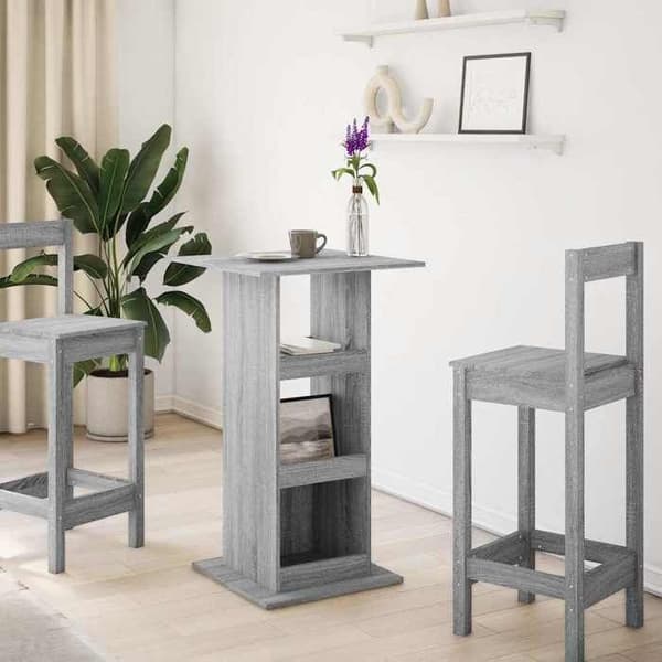 Maison Exclusive - Barbord med förvaring sonoma grå ingenjörsträ