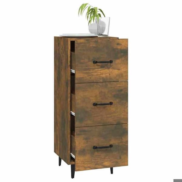 Maison Exclusive - Buffé Ek rökt 34,5x34x90 cm Ingenjörsträ