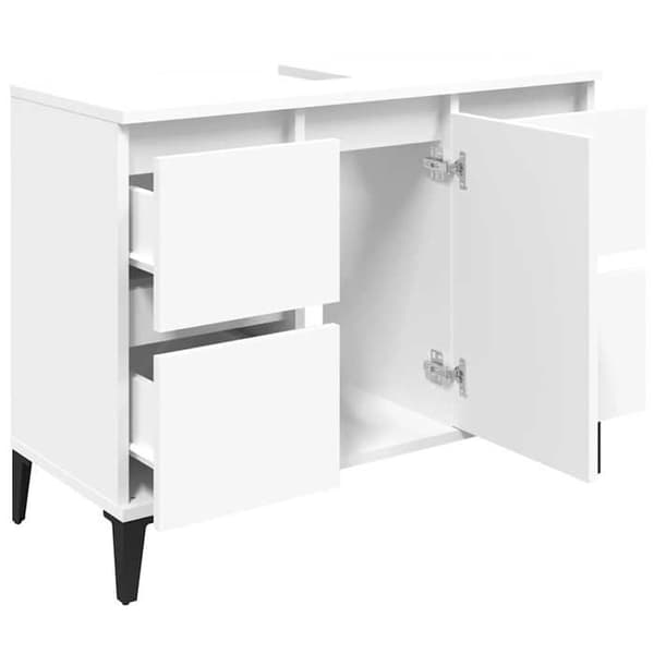 Maison Exclusive - Vit diskbänksmöbel 80x33x60 cm ingenjörsträ Vit