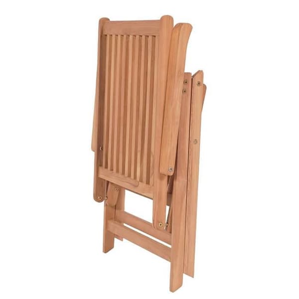 Maison Exclusive - Fällbara lutande fåtöljer, 6 delar, i massivt teak