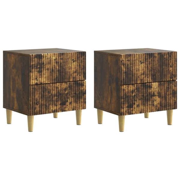 Maison Exclusive - Natbord 2 dele Røget eg 43 x 34,5 x 48 cm