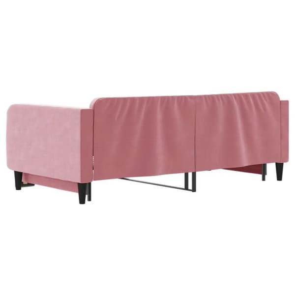Maison Exclusive - Dagbädd med utdragbar säng rosa 100x200 cm sammet