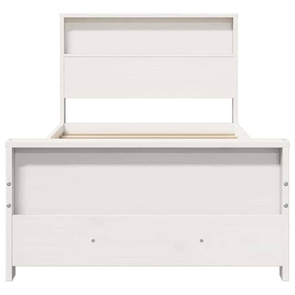 Sengestel - EKSKLUSIV HUS - Platform - Hvid - 75 x 190 cm - Massiv fyr Vit