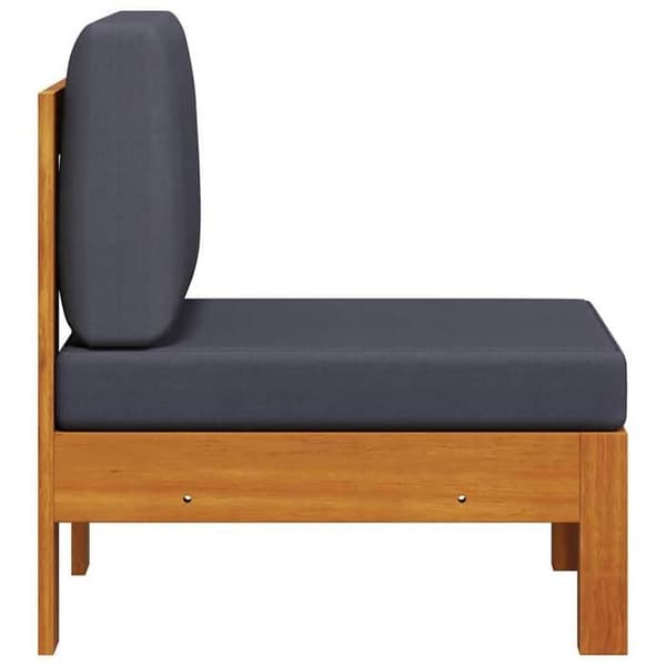Maison Exclusive - Central sofa med mørkegrå puder i solid akacietræ