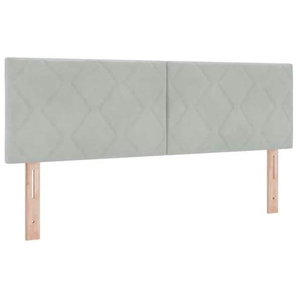 Maison Exclusive - LED-huvudgavel Ljusgrå 144 cm Sammet