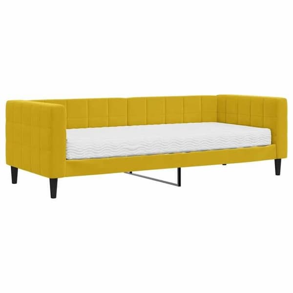 Maison Exclusive - Dagbädd med gul madrass 80x200 cm sammet