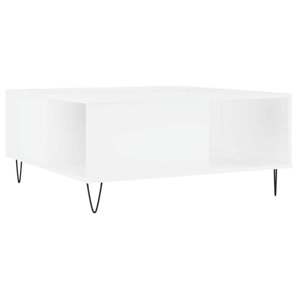 Maison Exclusive - Låg bord vit 80x80x36,5 cm ingenjörsträ