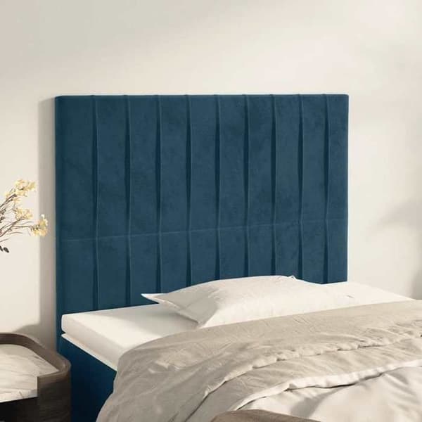 Maison Exclusive - Hovedgærde Mørkeblå 100x5x118/128 cm Velour Mörkblå