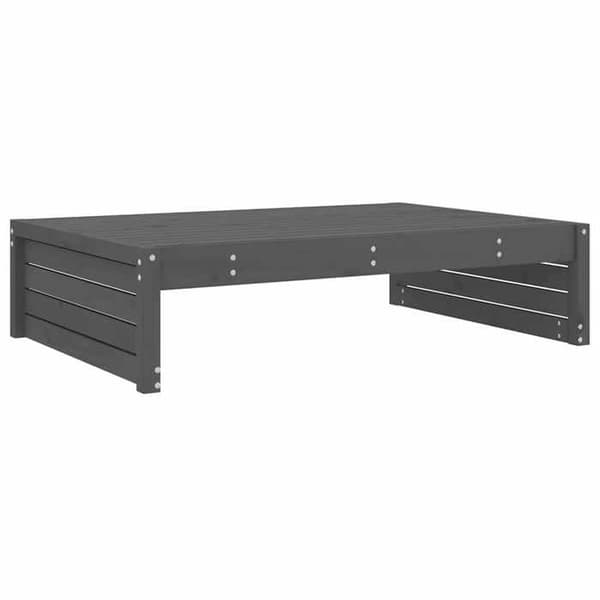 Maison Exclusive - Trädgårdsfotstöd 120x80 cm grå massiv furu