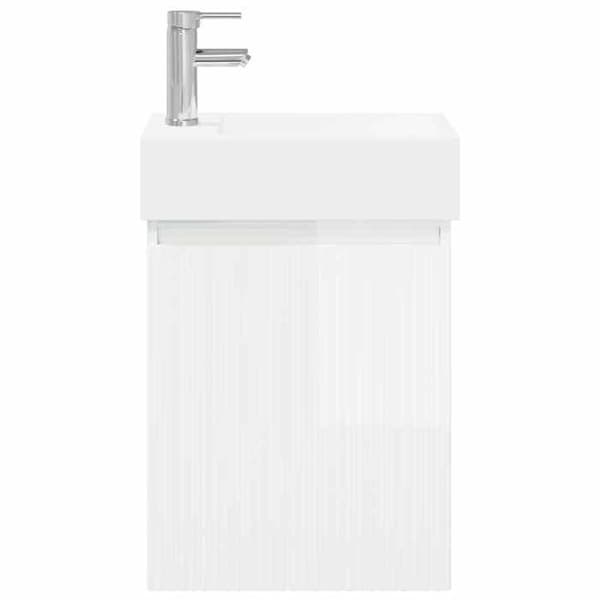 Maison Exclusive - Badeværelsesmøbel med blank hvid vandhane