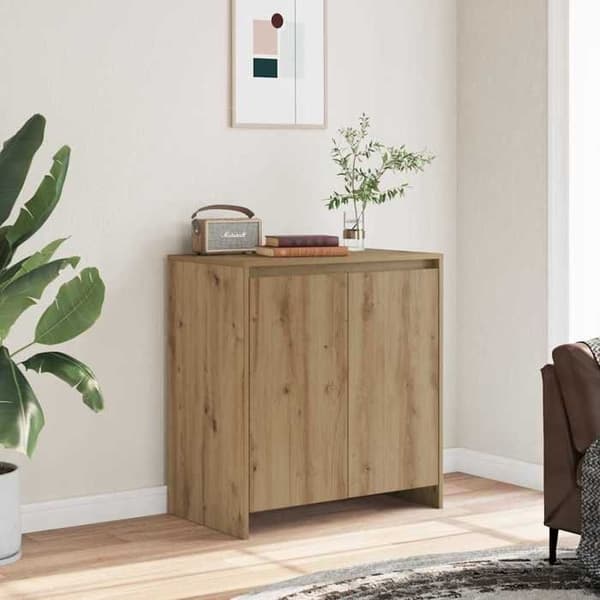 Maison Exclusive - Buffet i egetræ, håndlavet 70x41x75 cm, ingeniørtræ