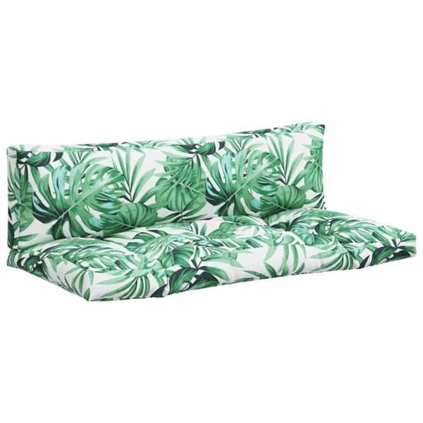 Maison Exclusive - Palettityynyt, 2 kpl, lehtikuvio, kangas