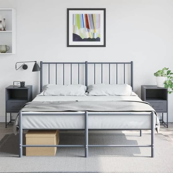 Maison Exclusive - Natborde 2 stk antracit 36x39x60,5 cm stål
