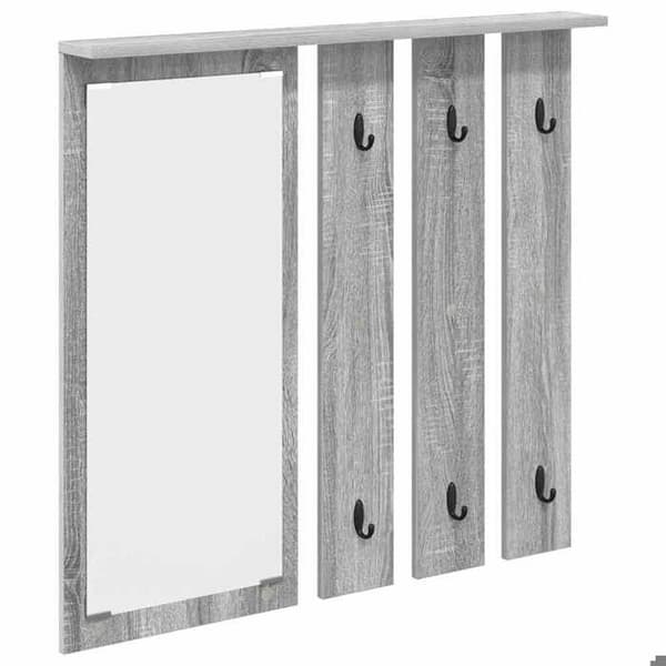 Maison Exclusive - Seinälle kiinnitettävä naulakko Sonoma harmaa 84 x 10 x 80 cm Sonoma grå