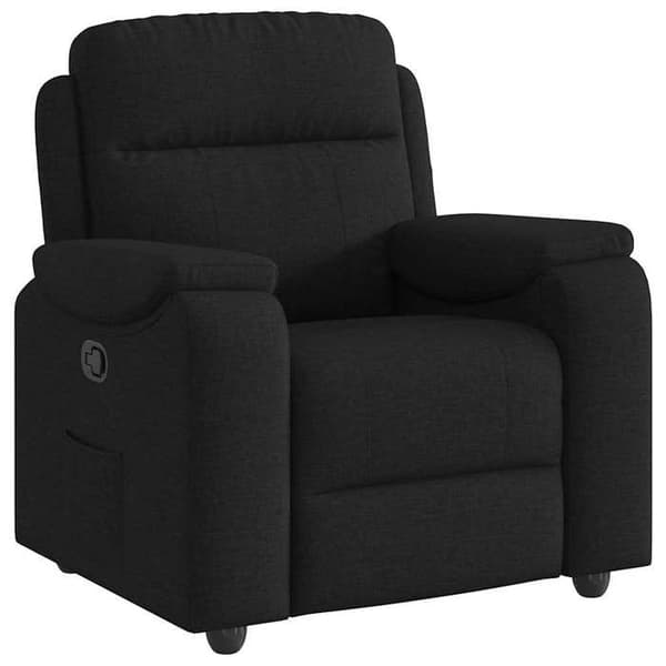 Lænestol - EKSKLUSIV HUS - Relax model - Sort - Stof - Læneposition 135° Svart