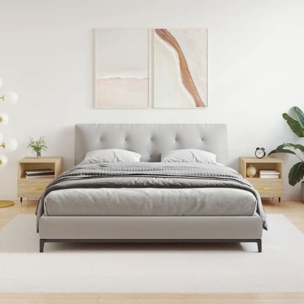 Maison Exclusive - Natborde 2 stk. egetræ sonoma 40x35x47,5 cm Sonoma ek