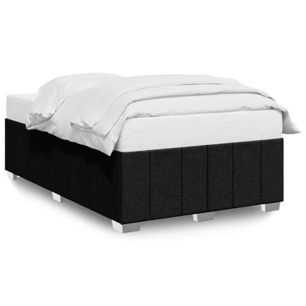 Sengestel - EKSKLUSIV HUS - 120x190 cm - Sort - Polyesterstof - Lamelseng Svart