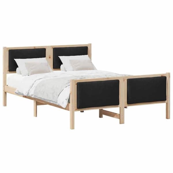 Sengestel - EKSKLUSIV HUS - Standardmodel - Massiv fyr - Polyester hovedgærde - Lamelseng