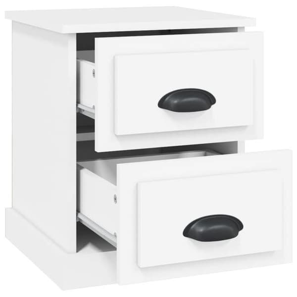 Maison Exclusive - Sängbord vit 39x39x47,5 cm ingenjörsträ Vit