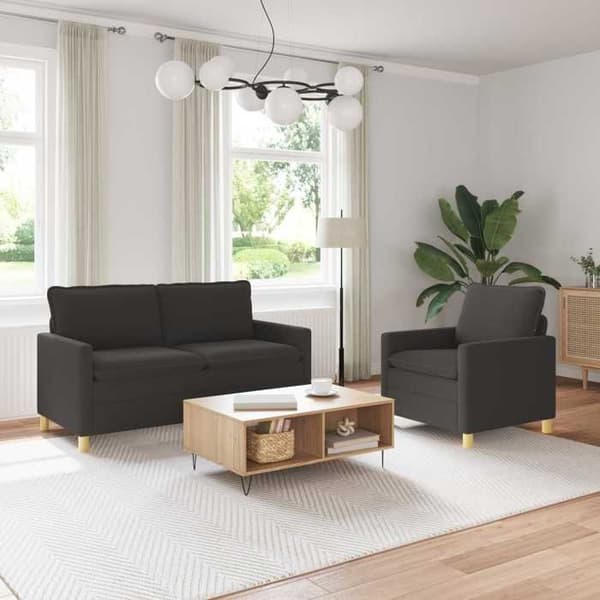 Maison Exclusive - 2 kpl tummanharmaita sohvia kankaat