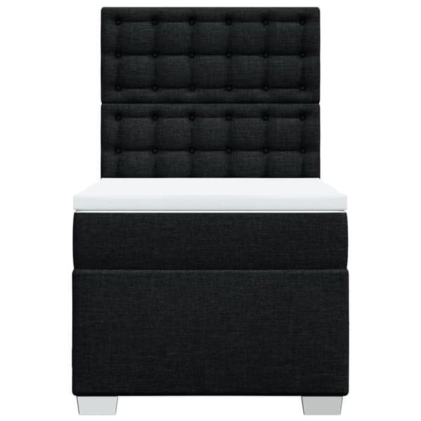 Maison Exclusive - Sengesofa med lamelbund og madras Sort 80x200 cm Stof