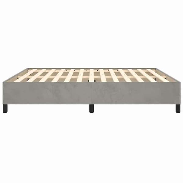 Maison Exclusive - Sängram utan madrass ljusgrå 180x200 cm sammet
