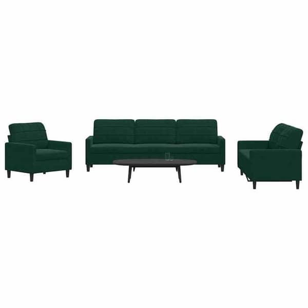 Maison Exclusive - Sæt af 4 sofaer med puder Mørkegrøn Velour