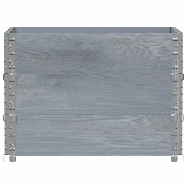 Maison Exclusive - Harmaa kukkaruukku 80x60 cm massiivipuusta Grå