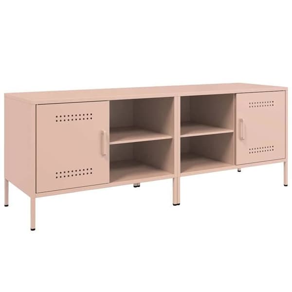 Maison Exclusive - TV-möbler 2 st rosa 68x39x50,5 cm stål