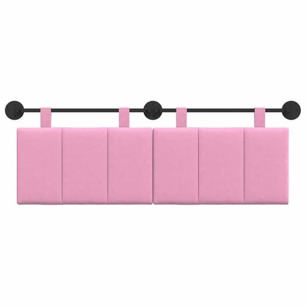 Senggavl hængende - EKSKLUSIV HUS - Rektangulær - Rosa - 100% polyester - Skumfyld Ros
