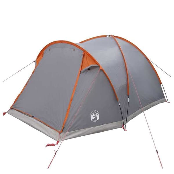 Maison Exclusive - Telt Hytte 4 personer Grå og orange Polyester og Stål