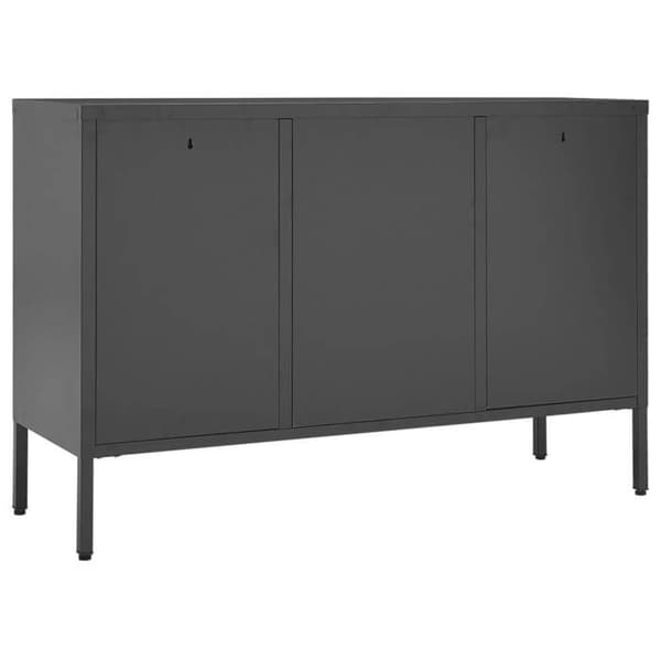 Maison Exclusive - Buffé Anthracite 105x35x70 cm Stål och härdat glas antracit