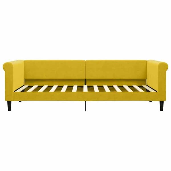Maison Exclusive - Dagbädd med gul madrass 90x200 cm sammet Gul