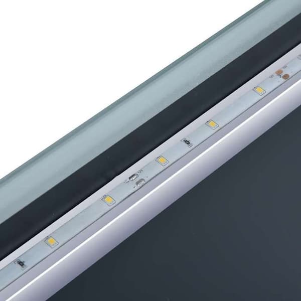 Badrumsspegel - Exklusivt Hem - Taktile LED - 100x60 cm - Tidsvisning