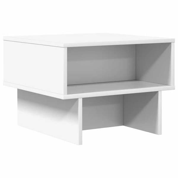 Bord - EKSKLUSIV HUS - 48 x 46 x 35 cm - Hvid - Ingeniørtræ - Indbyggede hylder Vit