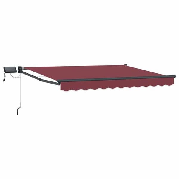 Sammenklappelig markise - EKSKLUSIV HUS - 3 x 2,5 m - Manuel - Indbygget solcelle-LED - Polyester PU dug