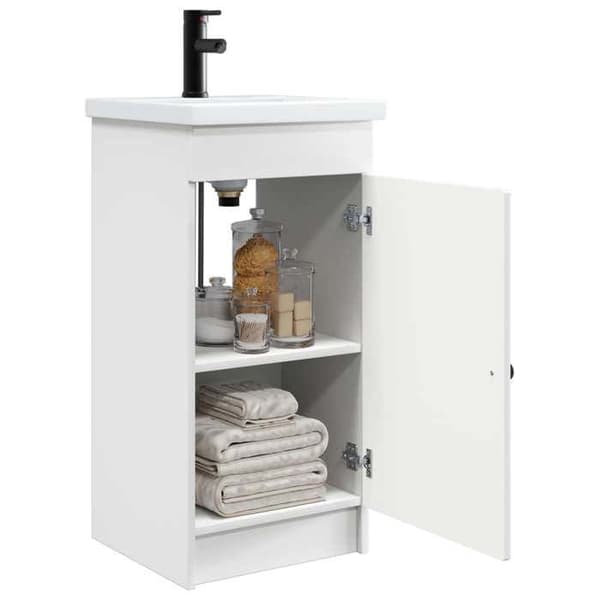 Maison Exclusive - Badeværelsesmøbel med hvid vask 42 x 40 x 84,5 cm