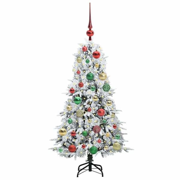 Kunstigt juletræ - EKSKLUSIV HUS - Ledede grene - 120 cm - Hvid - LED USB 5V Vit