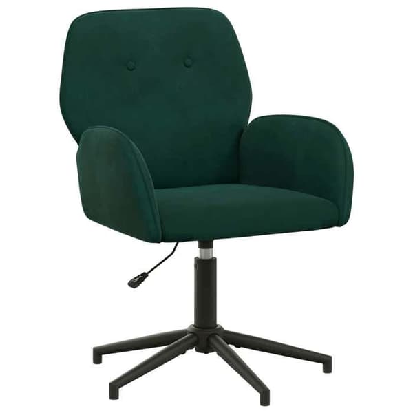 Maison Exclusive - Svängbar kontorsstol 54 x 55 x 90 cm Mörkgrön Sammet