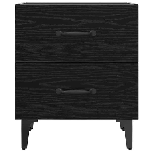 Maison Exclusive - Sengeskab Sort eg 40 x 35 x 47,5 cm Ingeniørtræ